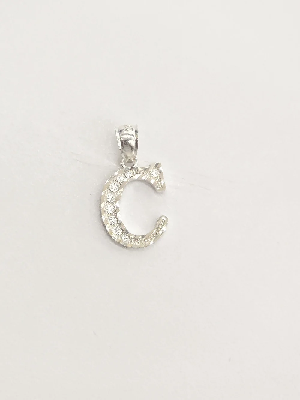 925 Sterling Silver Letter C Pendant